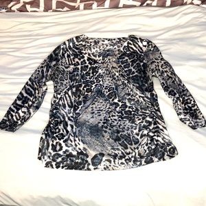 New York and Co Cheetah Blouse XL